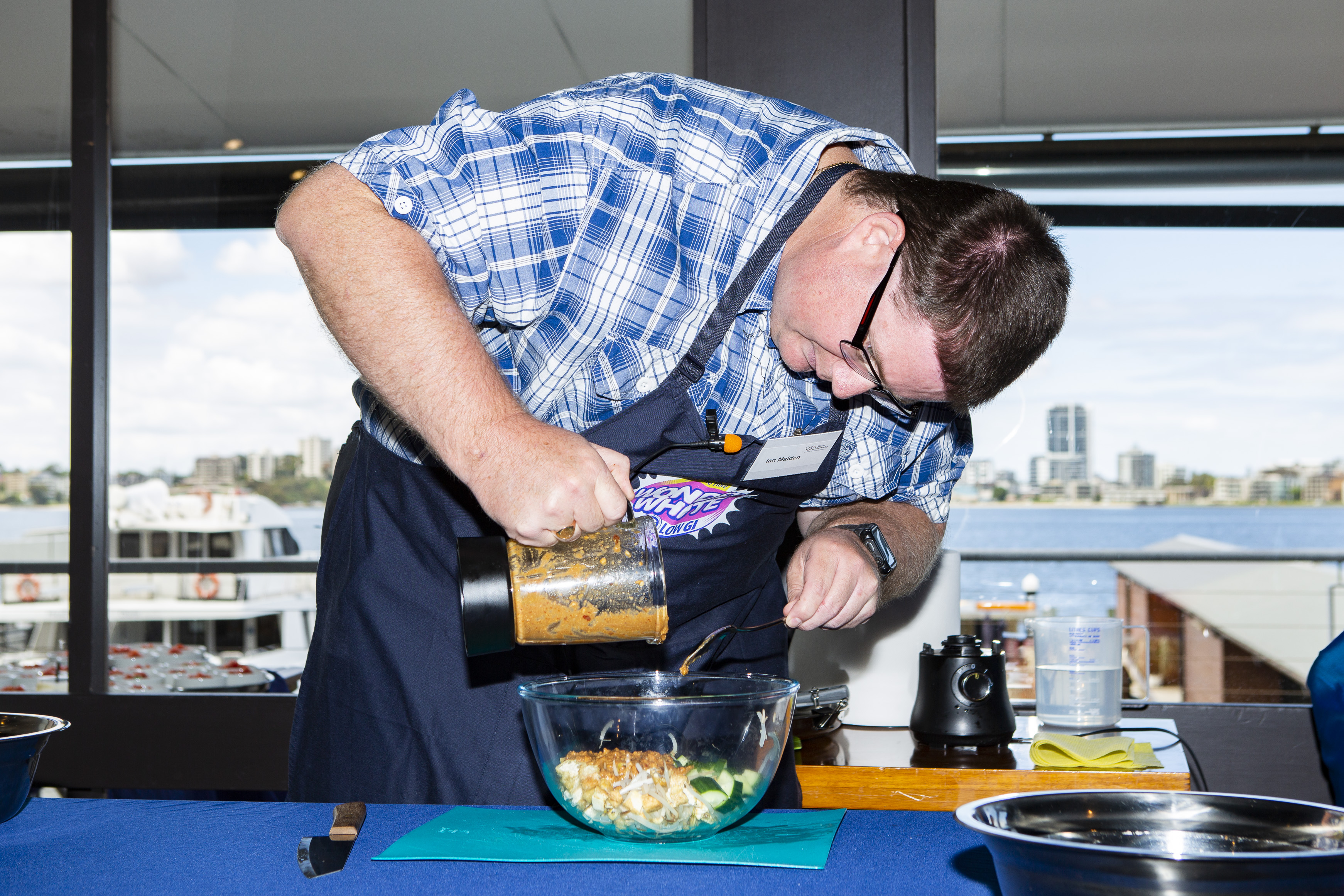 VA client in action demonstrating cooking skills